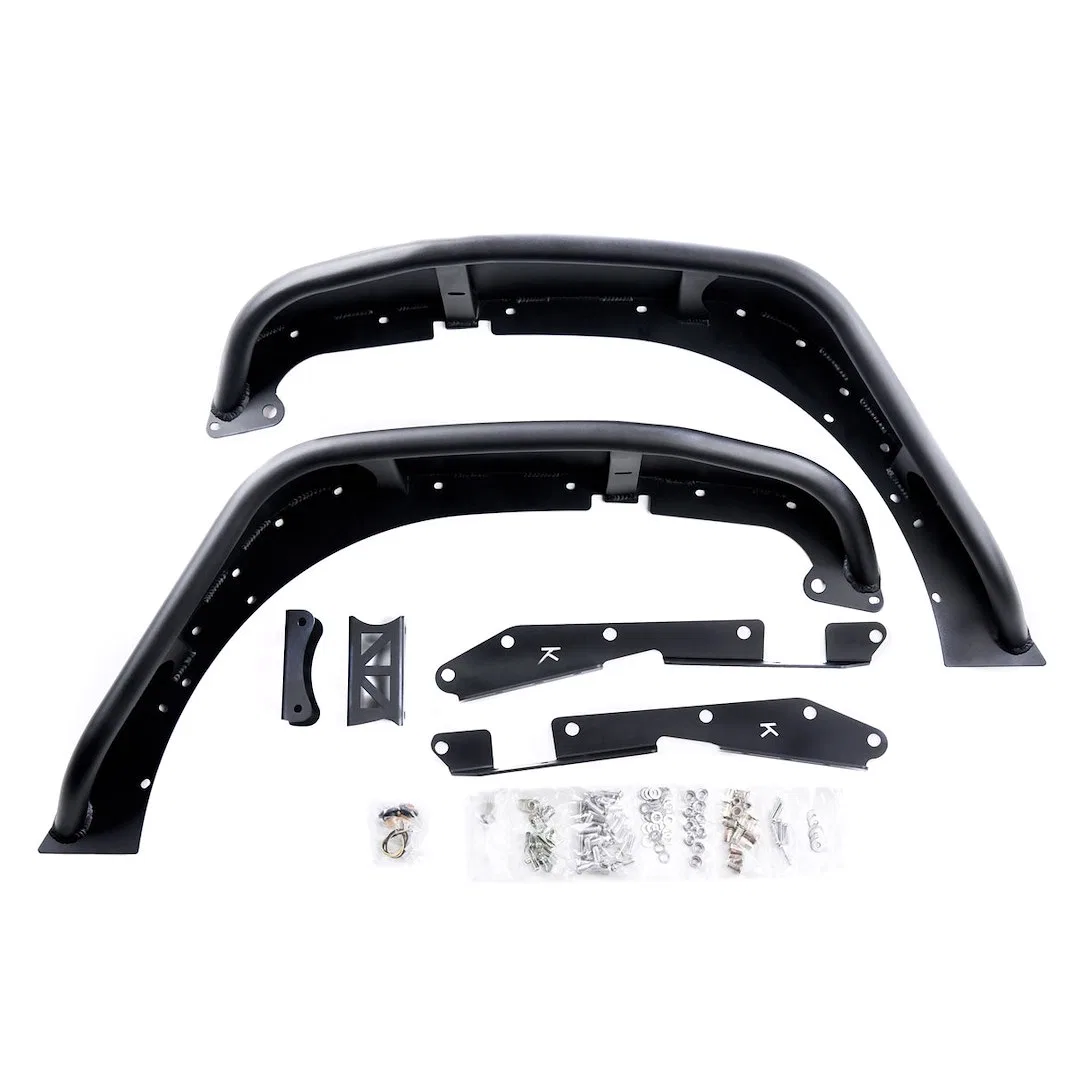 15-1076 – COMBAT OFFRD Fender Flare, Flat Style 9 Inch Tire Coverage Black Aluminum Set Of 2
